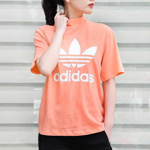 
Adidas (adidas) Clover Short Sleeve T-shirt Women's 2025 Summer New Sports Running Training Casual Comfortable Round Neck Top Set HB9435 Black L