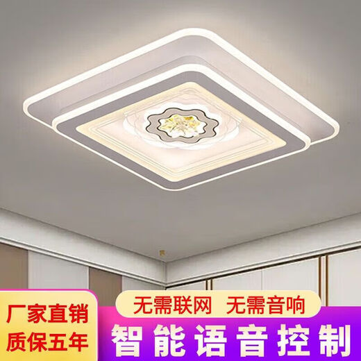 XMSJ中山佛山中山灯具照明旗舰中山佛山灯具佛中山照明灯饰旗舰客厅灯 1W 9902高端大气款方形55*55CM 三色变光壁控开关