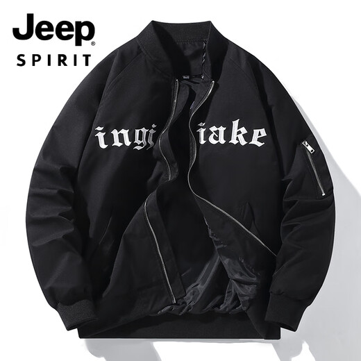 Jeep Spirit Pilot Veste de travail personnalisé vêtements imprimement logo printemps et automne veste de travail d'entreprise personnalisée Uniforme de baseball brodé Men LD677 Broidered J35 Veste bleu foncé M
