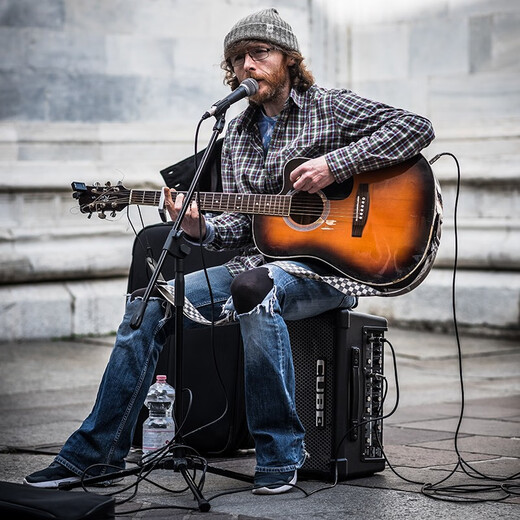 Roland speaker audio CUBE STREET EX guitar playing and singing outdoor live broadcast and internal recording portable roadshow stage performance EX + Shure 58S + double stand + bag + functional battery