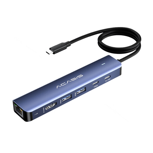 阿卡西斯（acasis）type-C3.2桌面扩展坞HDMI拓展坞10Gbps传输4K60Hz千兆网口适用苹果Mac mini 1米DS-9901M1-LAN