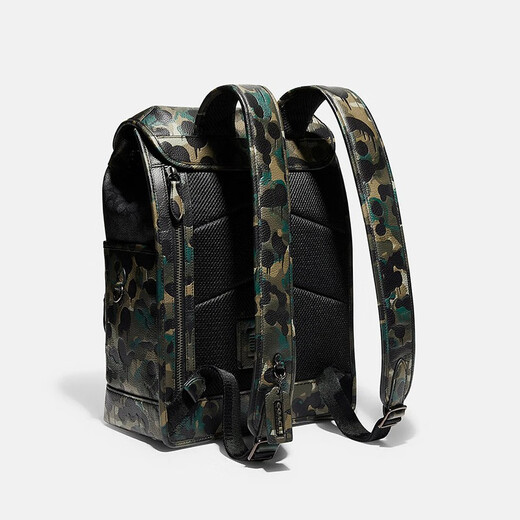 
CoaCH (COACH) [Shop Style] COACH Men's Bag League Flap Flip Calf leather backpack Men's shoulders C9734 Presbyterian + Camouflage