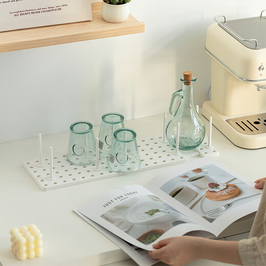 Umbra加拿大杯架厨房置物架家用水杯倒挂沥水架子茶杯玻璃杯收纳沥水架 白色/16支立柱/无包装