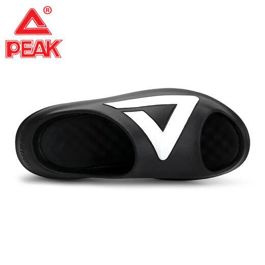 匹克态极拖鞋小胖拖男女款2025夏季新款户外沙滩运动拖鞋居家舒适凉拖 黑色/乳白 45