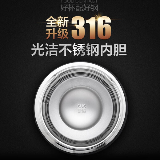 Fuguang 316 thermos en acier inoxydable thermos pour hommes et femmes à grande capacité portable Business Tea Brewing Lettrage Lettrage Gift Cup 520ml Grosted Molan