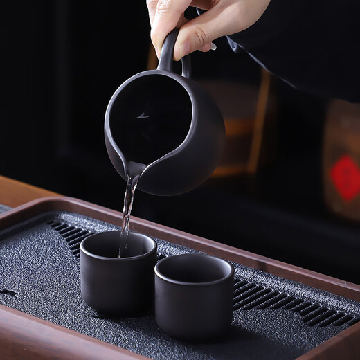 Haofeng 2025 new complete set of purple clay kung fu tea set household teapot teacup office ceramics as a gift