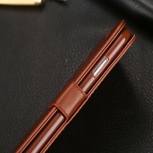 雅尊仕 iPhone6s翻盖皮套苹果XS插卡保护套7plus手机壳苹果5SE防摔皮套6plus钱包款  苹果5/5S/SE通用【棕色】