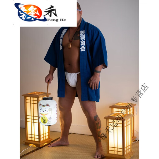 Xiongxiong convenience store men's Japanese style thong Japanese style six-foot Japanese pure white crotch cloth kimono sumo underwear white one size