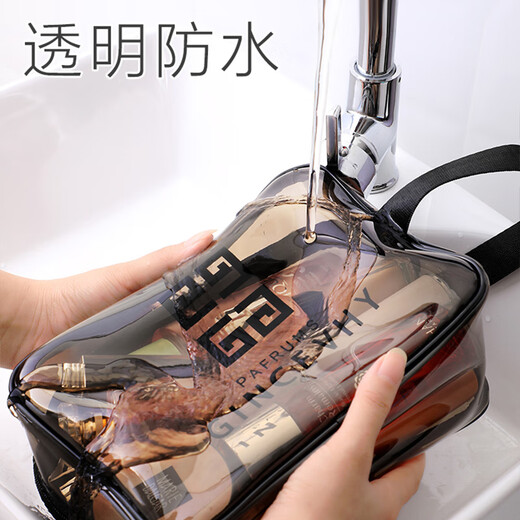 Jinghui Xichuang travel toiletry bag cosmetic bag bath waterproof fitness swimming storage bag portable storage bag transparent medium size