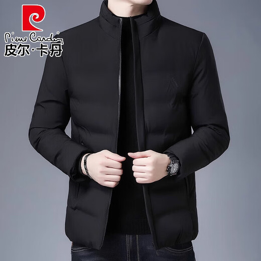 Pierre Cardin (pierre cardin) down jacket men's 2024 new cotton-padded winter thickened coat winter men's cotton-padded jacket men's cotton-padded jacket black black N2081 L recommended 95-120Jin Jin equals 0.5 kg to wear