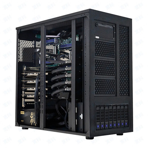 宽科AMD 5代霄龙/9965/9655 四路全液冷RTX4090/A800/5090/A100 静音GPU DeepSeek仿真深度学习工作站 AMD EPYC 9755 256核心512线程 12