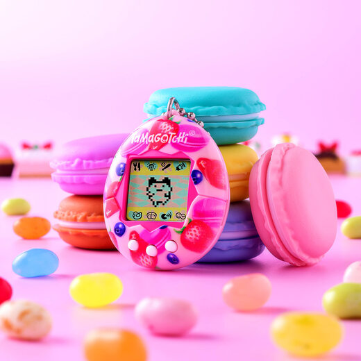 Tamagotchi Tamagotchi electronic pet machine 1997 replica version berry pink shell 7 growth forms gift for children over 8 years old portable hanging chain
