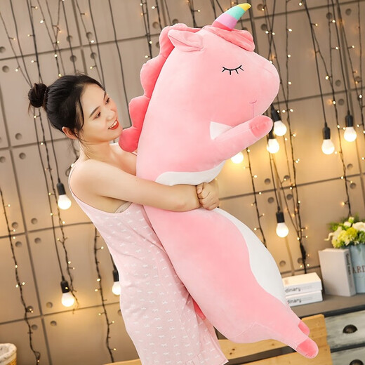 Princess Bear Pillow Girl Doll Long Strip mignon poupée somnifère coussin jouet peluche tissu dessin animé animal Unicorn 70 cm