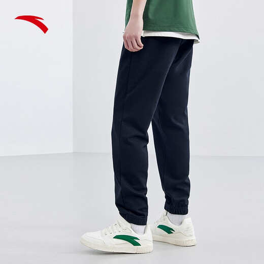 ANTA sweatpants and sweatpants men's autumn straight-cut outdoor casual loose sports pants basic black-1 L /175