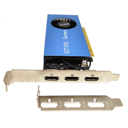 
Tita GTX1050/1050Ti/3050 3VGA/DVI/HDMI 2U half-height single slot multi-screen 3-screen stock trading graphics card large screen split screen splicing projection fusion small chassis GTX1050 4G 3HDMI