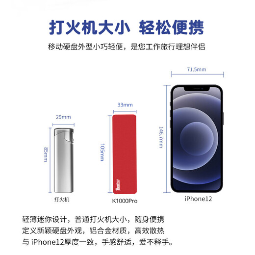 Getea Solid State Mobile Festplatte 1T Langkapazität NVME Hochgeschwindigkeitstyp-C-Mobiltelefon-Direktverbindung 512G Yangtze-Speicherteilchen 4T Laptop externe 2T-Feststoff-Festplatte Rot [Hochgeschwindigkeitsversion Lese-Peak 1050MB/s] 256 g (dreijährige Garantieersatz, Bestellung und Senden von USB-Antriebsantriebsantrieb