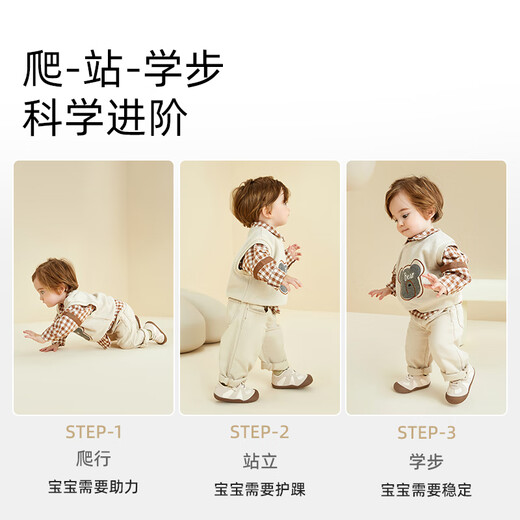 Tylanis Autumn Baby Step Shoes Front Shoes Estación de trepreación suave para hombres y mujeres zapatos para el piso para niños blancos/albaricoque 20 tamaños