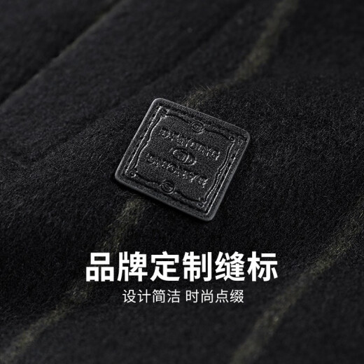 Tanzen mit dem Wolf [Down -Liner] Woll -Revers -Jacke für Männer 2024 Herbst und Winter Neu gestreifte warme Jacke für Männer 1054 Schwarz 001 L (175)