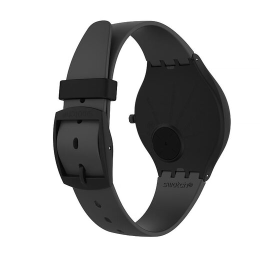 斯沃琪（Swatch）瑞士手表 超薄系列 SKIN转盘 情侣石英男女表SVUM104