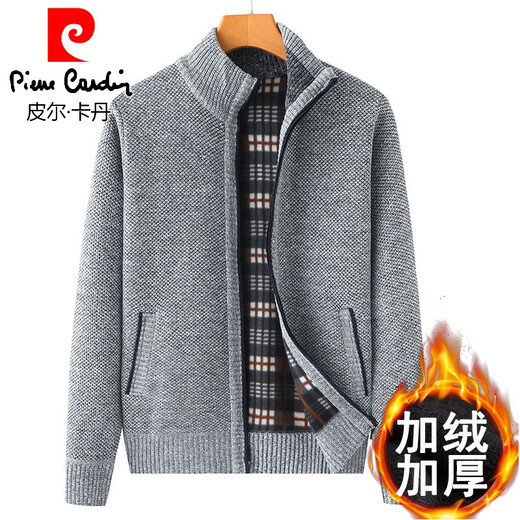 Pier Cardin im mittleren Alter von Herren Wolle Strickjagd Daddy mit Vlies mit verdickter Frühling und Herbst gestrickt große Pullover Kamel 180/92a