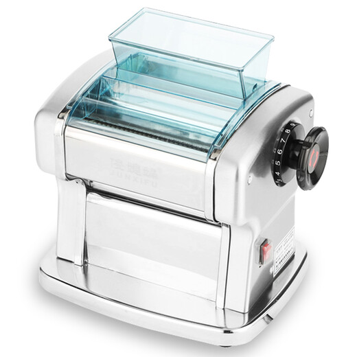 俊媳妇面条机不锈钢家用小型商用全自动电动压面机多功能粗细圆面饺子馄饨皮擀面皮制面挂面轧面器切面机 1刀 面皮+2种面条 不锈钢刀