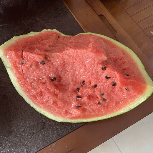 Zhongke Maohua Melon Fruit Seeds Zhongke Milong Sweet King Watermelon Seeds Large Fruit Type Big Red Flesh Single Melon 15-20 Jin Jin equals 0.5 kg Easy to grow Zhongke Milong 100g/box About 1600 seeds for seedling cultivation
