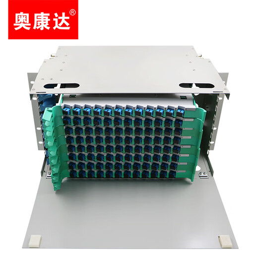 奥康达 电信级SC FC LC ODF光纤配线架单模加厚抽拉式机架式熔纤盘终端盒熔接盘光纤法兰盘 12153D SC96芯96口ODF光纤配线架