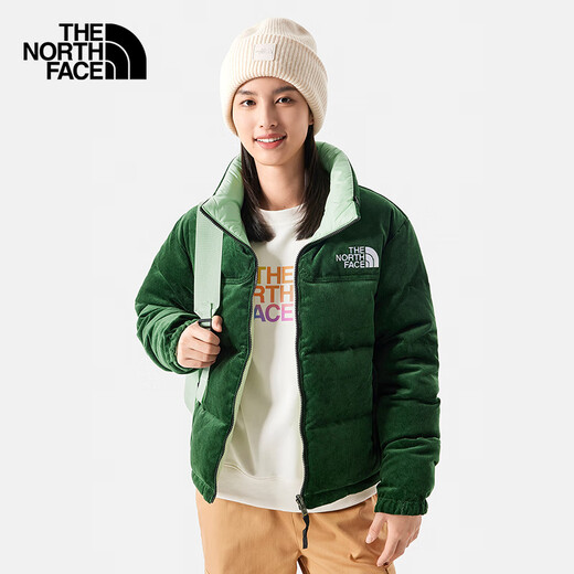The North Face North Down Jacket Women's 1992 Nuptse Fashionable Double-sided Down Jacket 831J KOH/Green L