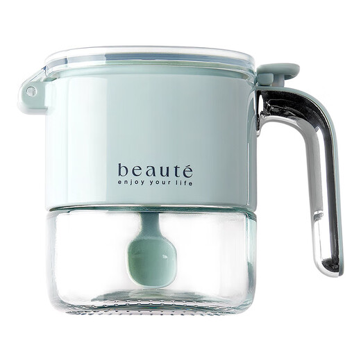 YOUQIN seasoning box home kitchen high-end light luxury salt shaker seasoning bottle set combination storage box sealed seasoning jar lava ash-400ml three pack