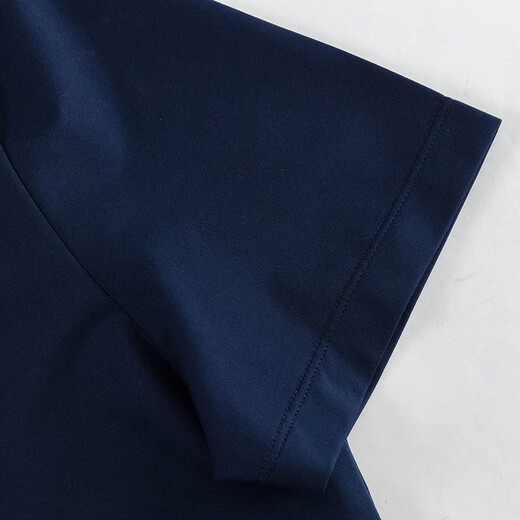 MAILYARD/Melya Short-sleeved T-shirt Mulberry Silk Business Casual Men's Summer Round Collar Quick-Drying Short T 699 Dark Blue M /48