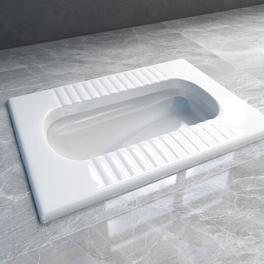 Ronglan squat toilet set household ceramic toilet squat pit with flush tank squat toilet bathroom toilet toilet squat toilet A model with S curve anti-odor front drainage + water tank