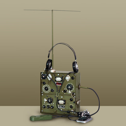 Transmisor de radio Retro Vintage Telegraph Telegraph Ironado Imitation Vintage Imitation Radio Transmisor Ornamento Antículo antiguo A1369 Modelo