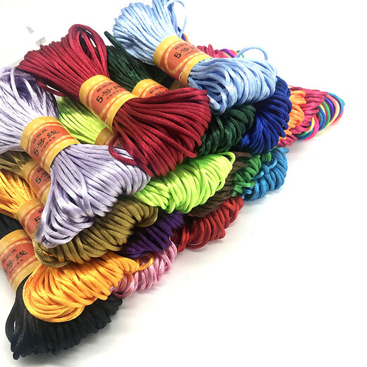 Lingmeng Chinese Knot No. 5 braided wire DIY handmade materials Dragon Boat Festival hand rope braided rope red rope lanyard golden yellow about 20 meters/piece No. 5 wire 20 meters