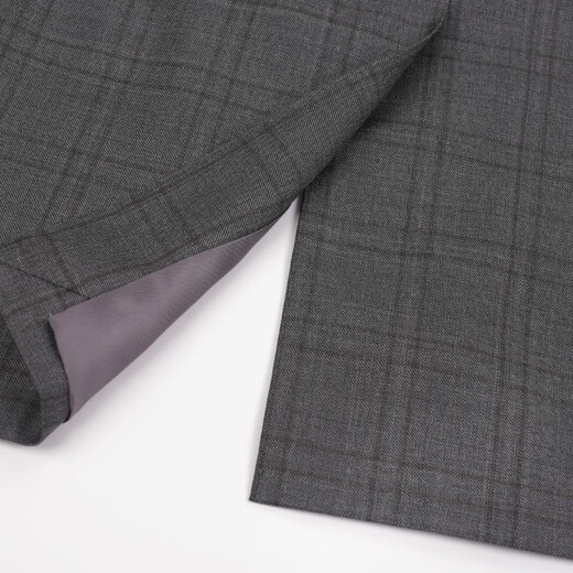 Blue Leopard (LAMPO) Wool Autumn and Winter Business Suit Suit Men's Plaid Suit Suit High-end Suit Top Dark Gray 50 (175/100) C