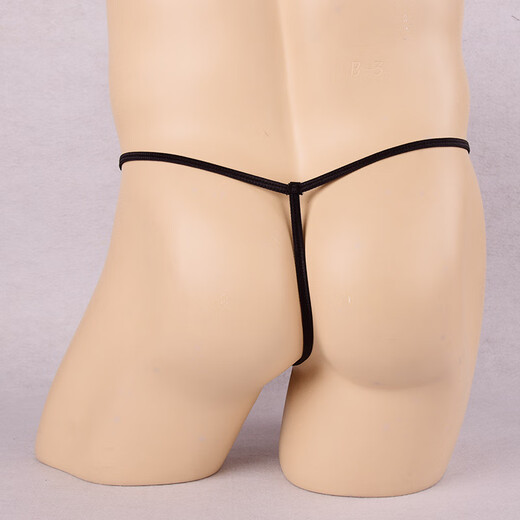 Männer selbstspügende Unterwäsche Tanga mit niedrig taillierter sexy Unterwäsche Männer hohl transparente Männer verfolgt und zart 1 lustig schwarz 1 einzelne Größe