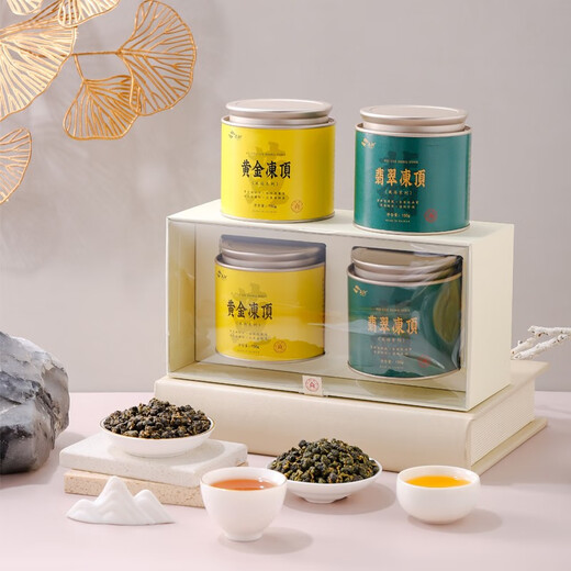 尚轩台湾原装进口 冻顶乌龙茶 清香型+浓香型 台湾高山茶礼盒装300g
