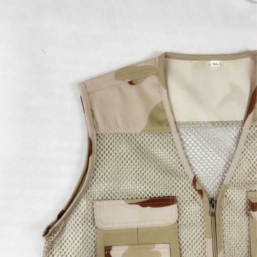 
Lan Junqi summer thin multi-pocket men's vest middle-aged and elderly mesh casual vest outdoor photography fishing work vest light gray (summer style) 2XL (140-160Jin [Jin equals 0.5 kg])