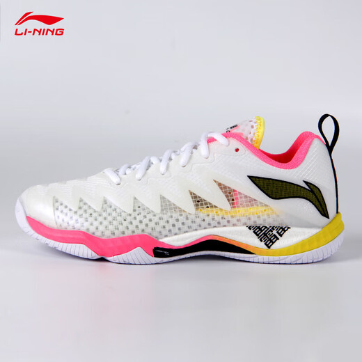 Li Ning badminton shoes Falcon 5 NEW4 generation new men's shoes shock-absorbing and wear-resistant full-length technology badminton shoes Falcon 5 NEW standard white standard last (shoelaces included) 38 (235mm)