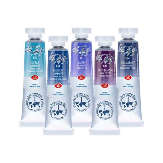 Weiße Nächte Aquarellpigment-Master-Ausfällung auf Master-Ebene-Farbreihe Röhrchen 10 ml Aquarellpigment Einer Zweig 761 Nebel Taiga Nadelwaldgrün Röhren 10 ml