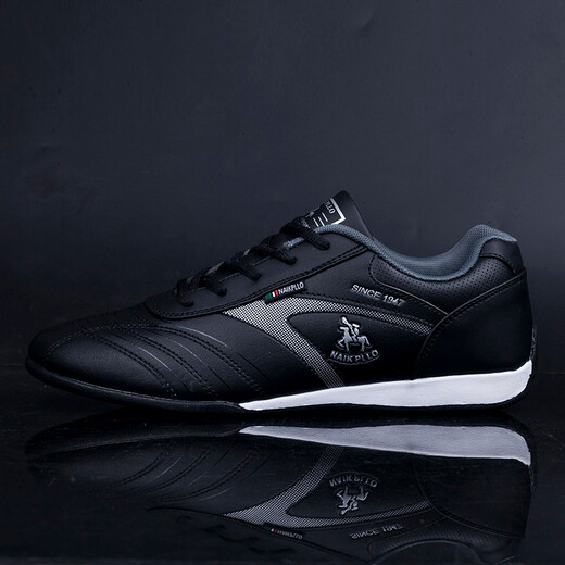 Naike Paul high luxury men's shoes breathable casual shoes men's running sports shoes men's travel shoes wear-resistant shoes men's non-slip shoes men's black A695 single layer 38