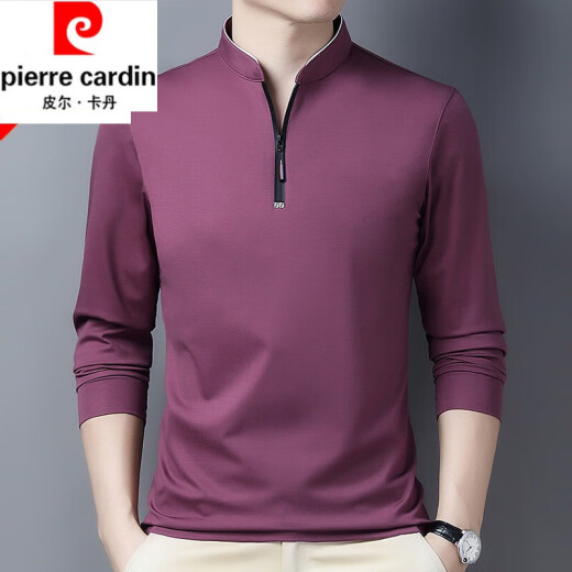 Pierre Cardin Algodón puro Camiseta de manga larga Camiseta delgada para hombres Top Top Summer Spring Autumn Otoño Invierno de mediana edad Base de cuello de collar de pie de mediana edad 6623 VERDE FIN ESTILE 2XL 180 SUGERÍAS 160-170JIN [Jin equivale a 0.5 kg]