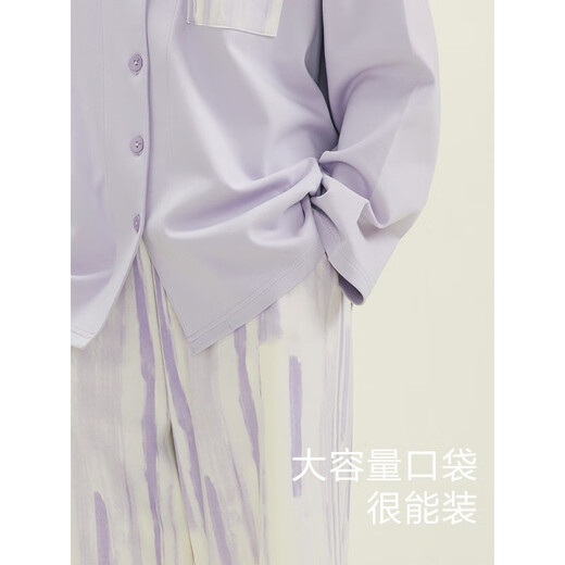 恒源祥情侣睡衣男士纯棉长袖全棉薄款可外穿春秋透气家居服套装女 男款16867 L