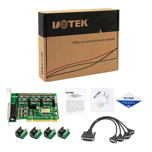 宇泰高科（utek） PCI转4口RS485/422多串口卡工业级光电隔离PCI串口卡防雷防浪涌 UT-724I