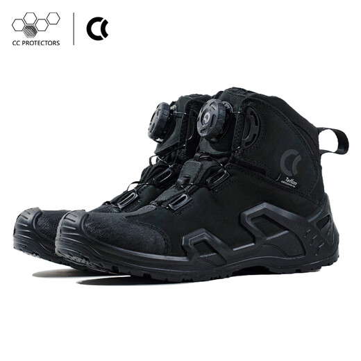 CC PROTECTORS Motorcycle Riding Shoes Anti-slip, Anti-Puncture, Comfortable Sidewinder/Cobra Sidewinder Black Four Seasons Water Repellent 43