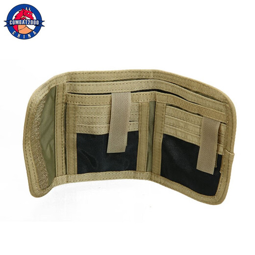 Combat2000 Outdoor Nylon Wallet C Pass Double C FBI ID-Beutel Multifunktionaler Verschleiß-resistenter Wolfbraun