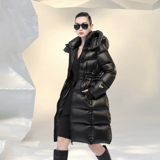Govan Black Gold Goose Down Jacket Queen 4.0 Eight Patterns Yang Mi Same Style Women's Long Down Jacket Haute Diamond Black L