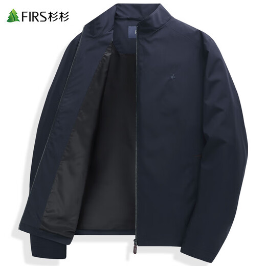 Shanshan (FIRS) High Density Anti-wrinkle Stand Collar Jacket Men's 2025 Autumn New Business Cadre Administrative Casual Commuting Jacket 711 Navy L (175)