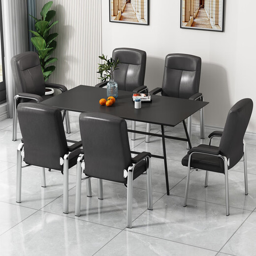 Youqixin sturdy office meeting and negotiation chair hotel conference room comfortable sedentary leisure chair chess and card room thickened mahjong chair gentleman black