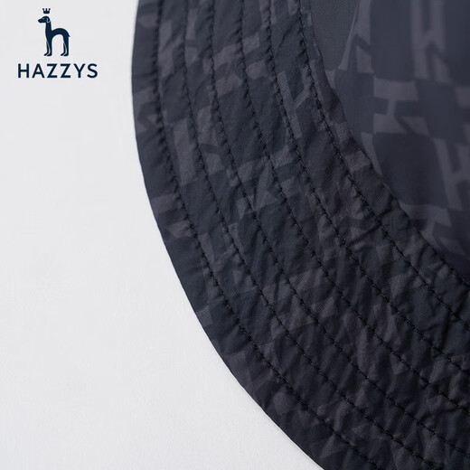 Accesorios de Hazzys Spring y Autumn Women's Fisherman's Pattern Dark Pattern Casual Sewing Hat AAAS1C3A003 Black Bk