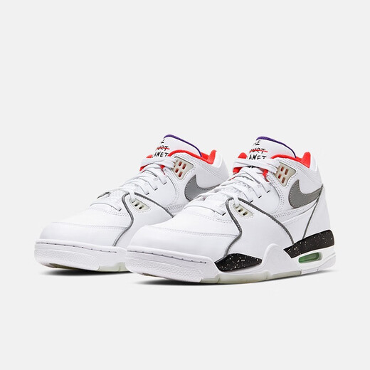 NIKE耐克男鞋夏季新款AIR FLIGHT 89缓震气垫鞋AJ4兄弟款运动休闲鞋 白色FD9928-101 40
